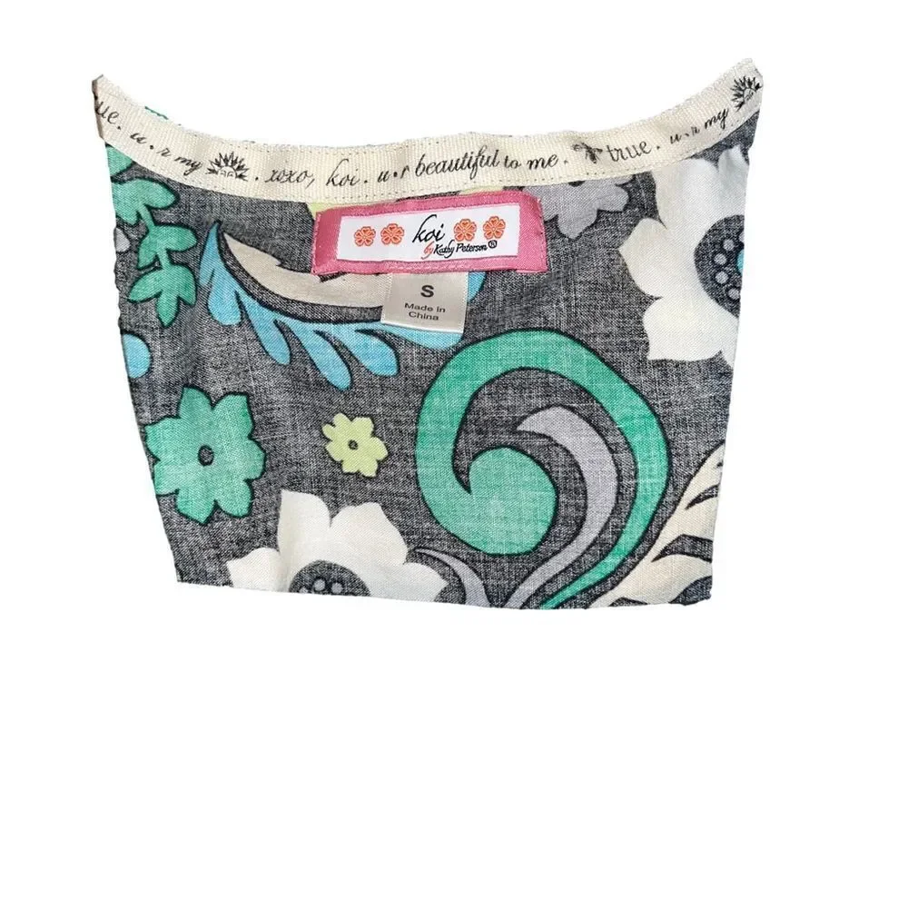 Women's Koi by Kathy Peterson Top S Black Green